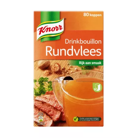 Knorr Drinkbouillon Rundvlees (80 stuks)