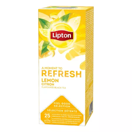 Lipton Feel Good Selection Zwarte Thee Citroen (6x 25 stuks) (1)