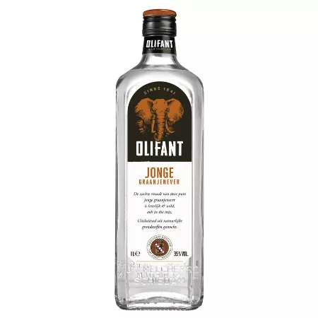 Olifant jonge graanjenever vierkant 1 liter