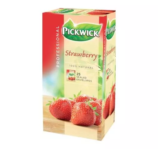Pickwick Professional Aardbei (75x 2gr) (2) Pickwick Professional Aardbei zijkant