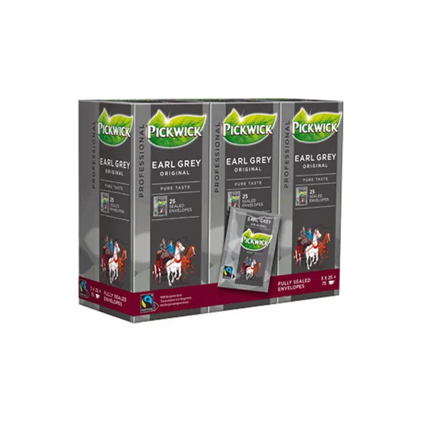 Pickwick Professional Earl Grey Fairtrade (75x 2gr) Pickwick Earl Grey omverpakking