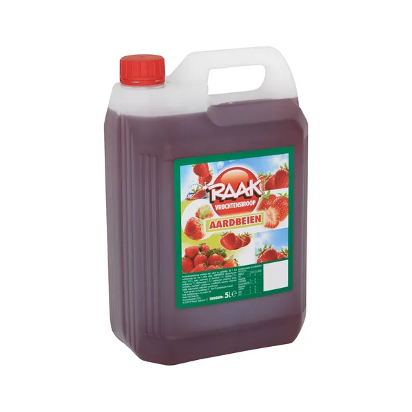 Raak Vruchtensiroop Aardbeien (5 liter) (1)