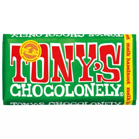 Tony's Chocolonely reep melkchocolade hazelnoot (15x 180gr)