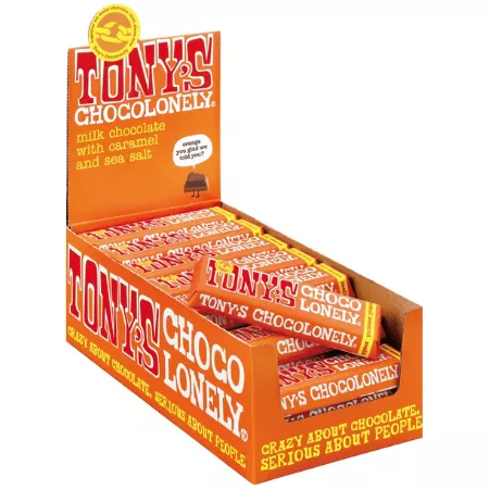 Tony's Chocolonely Karamel & Zeezout (35x 47gr) - Afbeelding 2