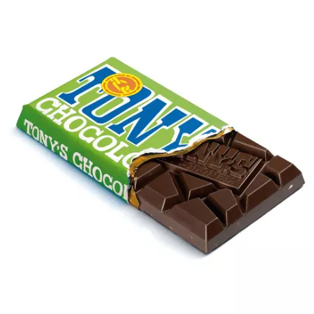 Tony's Chocolonely Reep Pure Chocolade Amandel & Zeezout (15x 180gr) - Afbeelding 2