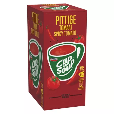 Unox Cup-a-Soup Pittige Tomaat – 21 x 175 ml