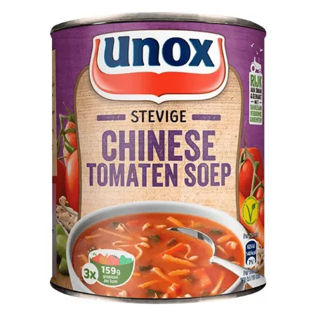 Unox stevige chinese tomaat blik – 6 x 0,8 liter