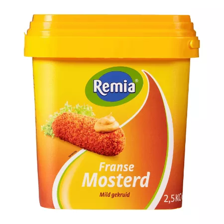 Remia Franse Mosterd Vierkante Emmer (2.5 kg)