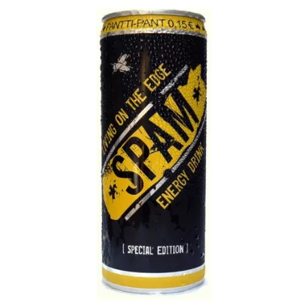 Spam energy drink blik