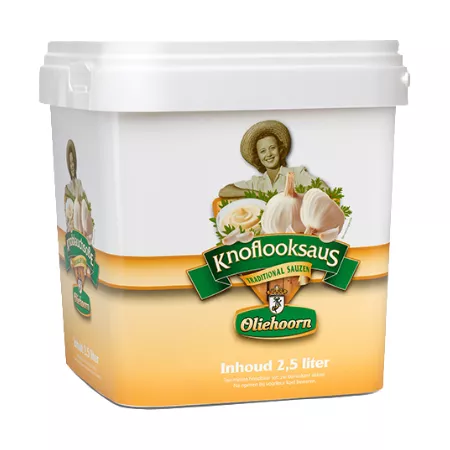 Oliehoorn knoflooksaus emmer (2,5 liter)