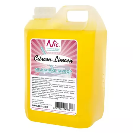 Frusco milkshakesiroop citroen limoen (2 liter)