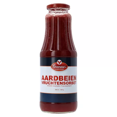 Gruno vruchtensorbet aardbei (1 liter)