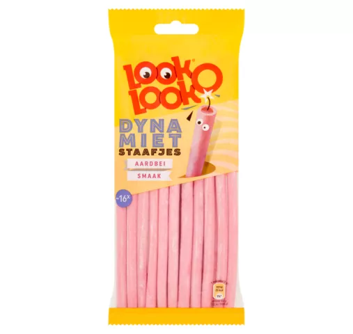 Look o Look Dynamietstaafjes Aardbei (15x 110gr)