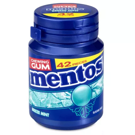 Mentos gum breezemint bottle (6x 42 stuks)