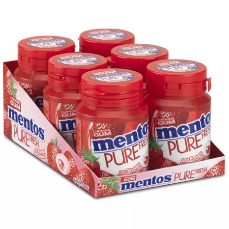 Mentos Gum Pure Fresh Aardbei (6x 30 stuks) - Afbeelding 2