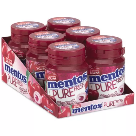 Mentos Gum Pure Fresh Kers Bottle (6x 30 stuks) - Afbeelding 2
