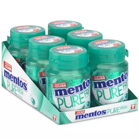 Mentos Gum Wintergreen Bottle (6x 30 stuks) - Afbeelding 2