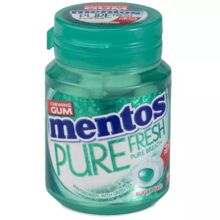 Mentos Gum Wintergreen Bottle (6x 30 stuks)