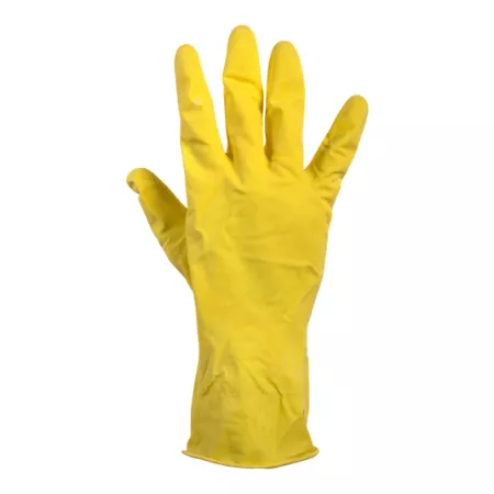 Rubber huishoudhandschoen geel maat S (1 paar)