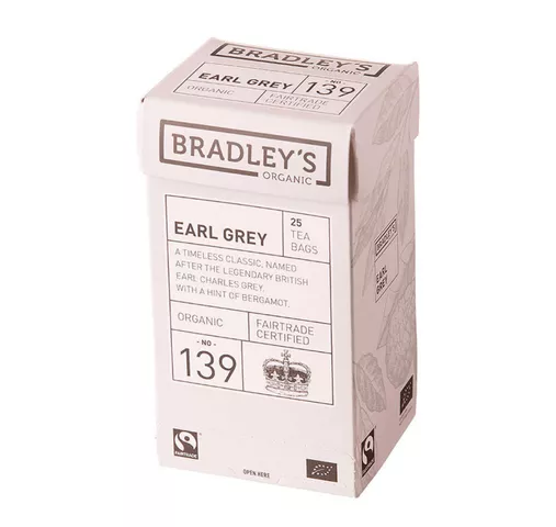 Bradley's organic earl grey 2gr (4x 25 stuks)