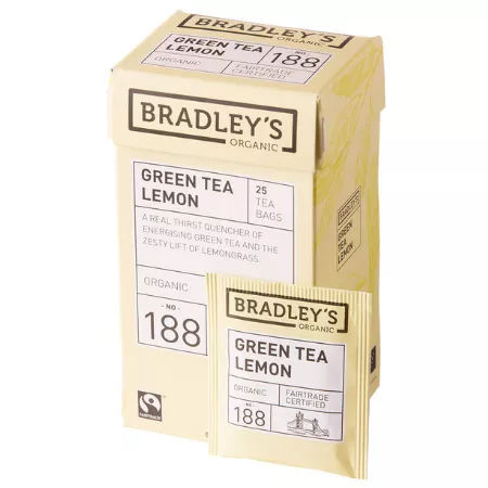 Bradley's Organic Green Tea Lemon (4x25 zakjes)
