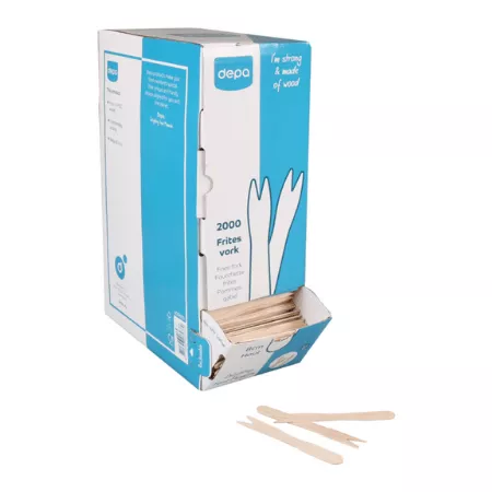 Biodore houten fritesvorkjes 80 mm (2000 stuks) (1)