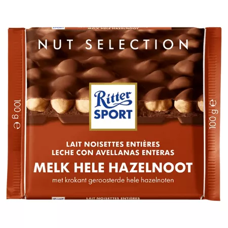 Ritter Sport melk hele hazelnoot (10x 100gr)