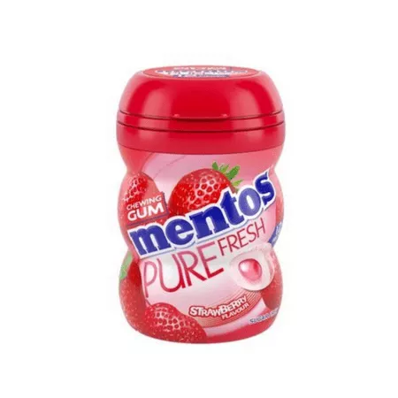Mentos Gum Purefresh Strawberry Minipotje (10x 12 stuks)