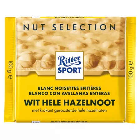 Ritter Sport wit hele hazelnoot (10x 100gr)
