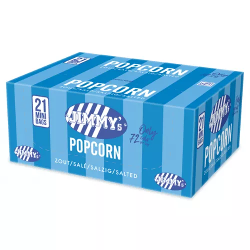 Jimmy’s Popcorn Zout Mini Bag (21x 17gr)