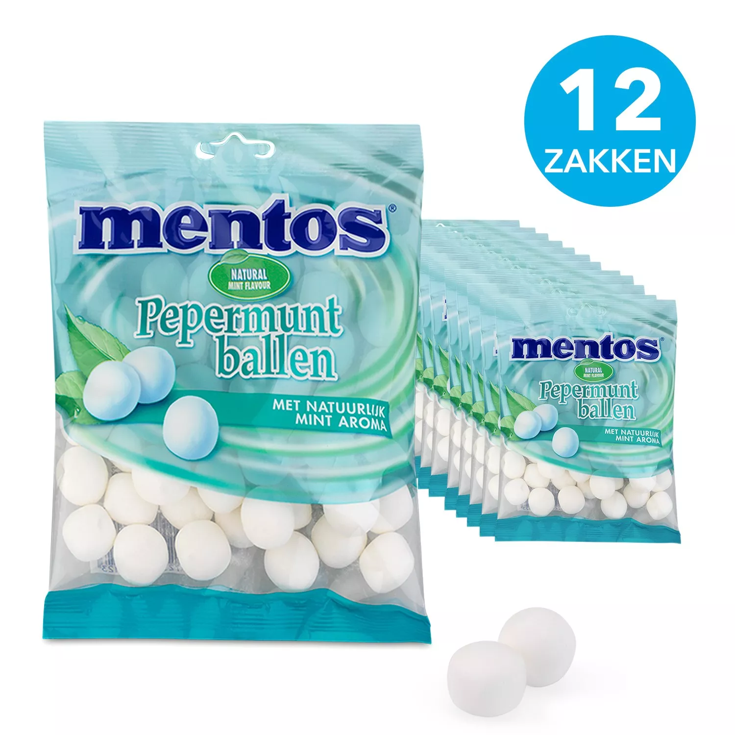 Mentos Pepermuntballen zak (12x 242gr)