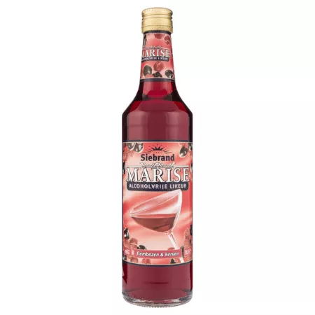 Marise alcohol vrije frambozen kersen likeur (0.75 liter)