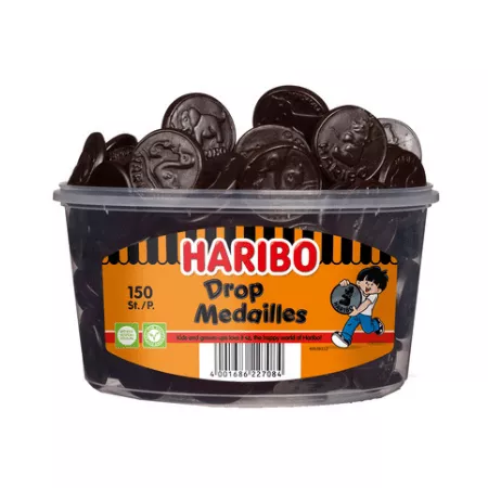 Haribo drop medailles (150 stuks)