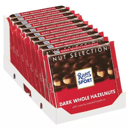 Ritter Sport Puur Hele Hazelnoot (10x 100gr) - Afbeelding 2