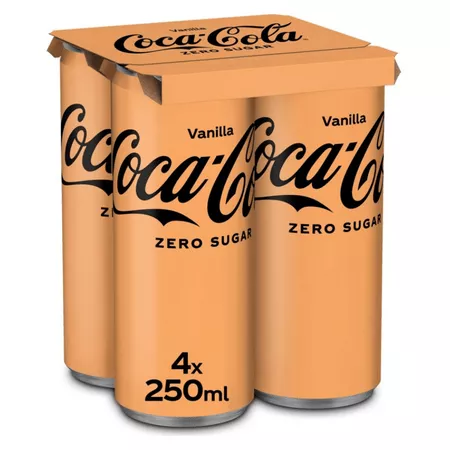 Coca-Cola Zero Vanilla Blik (24x 25cl) - Afbeelding 2