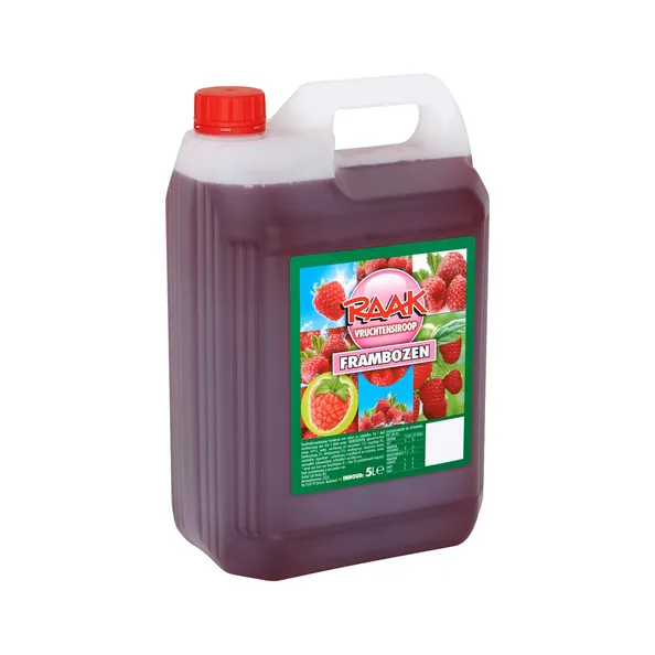 Raak vruchtensiroop framboos (5 liter)