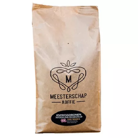 Meesterschap espresso bonen 100% arabica UTZ medium roast 1 kilo (losse zak) (1)
