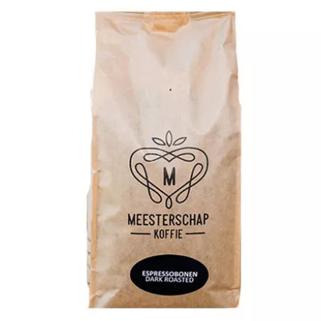 Meesterschap espresso bonen dark roasted 1 kilo (losse zak) (1)