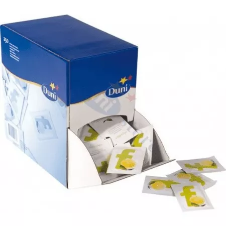 Duni verfrissingsdoekjes lemon disp.box (250 stuks)
