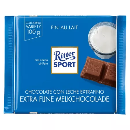Ritter Sport extra fijne melkchocolade (12x 100gr)