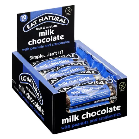 Eat natural peanuts cranberry choco (12x 45gr) (1)