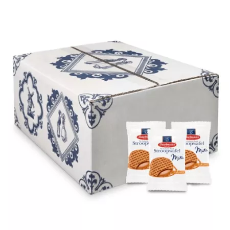 Daelmans ministroopwafel (200 stuks) Daelmans Mini stroopwafel doos