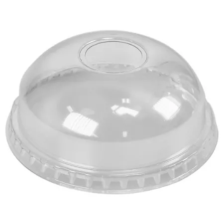 Deksel apet 95 mm dome met gat helder (50 stuks)