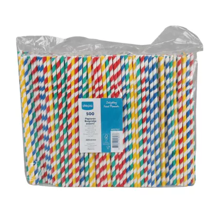 Buigrietje assorti papier FSC 6×220 mm (500 stuks)