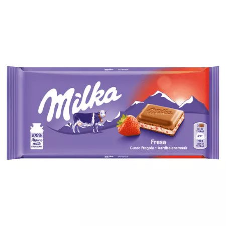 Milka aardbei yoghurt (22x 100gr)