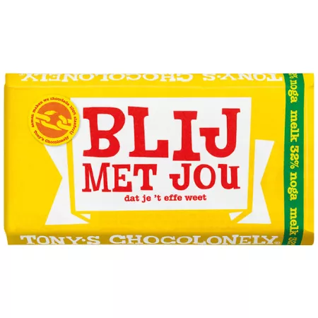 Tony's Chocolonely Reep Melk Noga Liefde (15x 180gr)