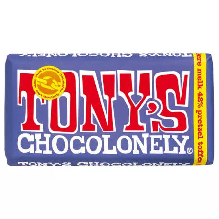 Tony's Chocolonely Reep Donkere Melk Pretzel Toffee (15x 180gr)