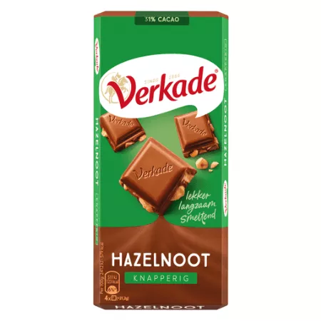 Verkade tablet hazelnoot melk (10x 111gr)