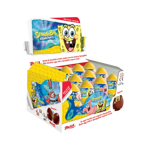 Chocolade ei sponge bob (24x 20gr) Surprise Ei Chocolade Spongebob