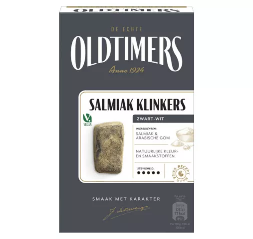 Oldtimers Salmiak Klinkers Zwart-Wit (6x 185gr)